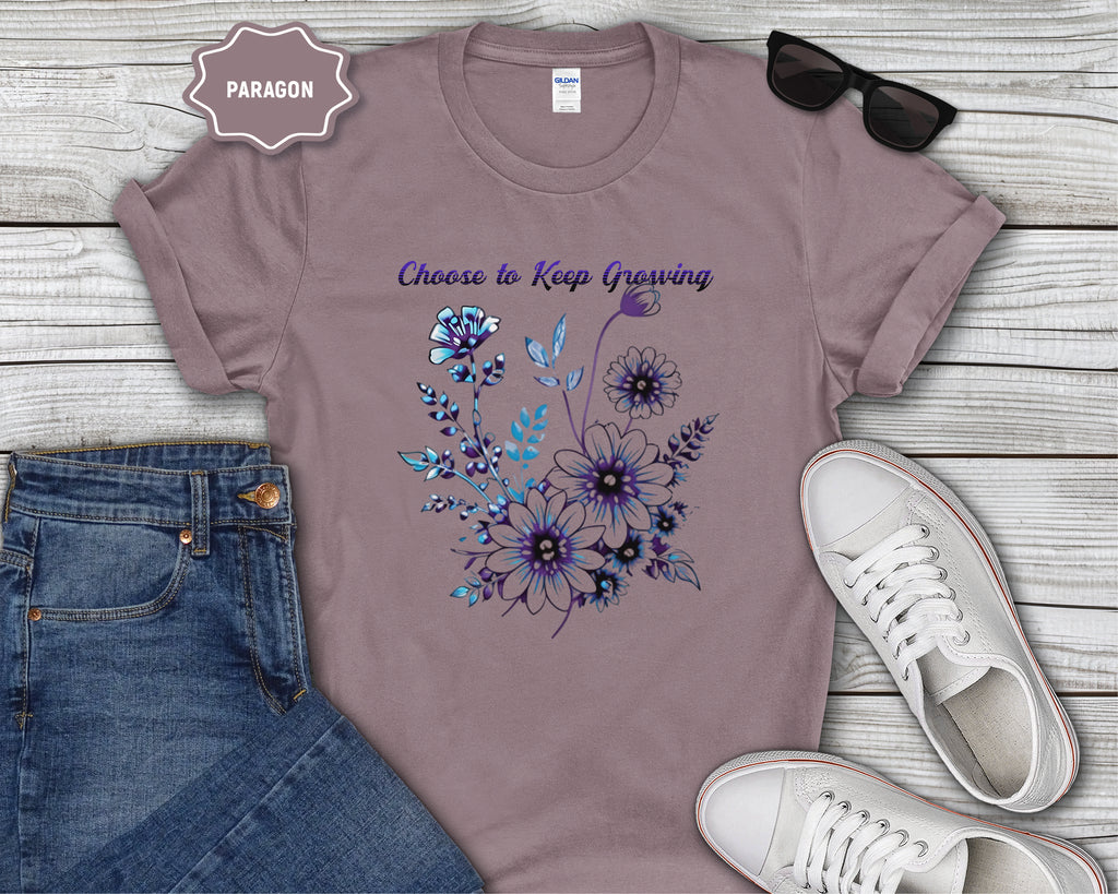Choose to Keep Growing Floral Tee