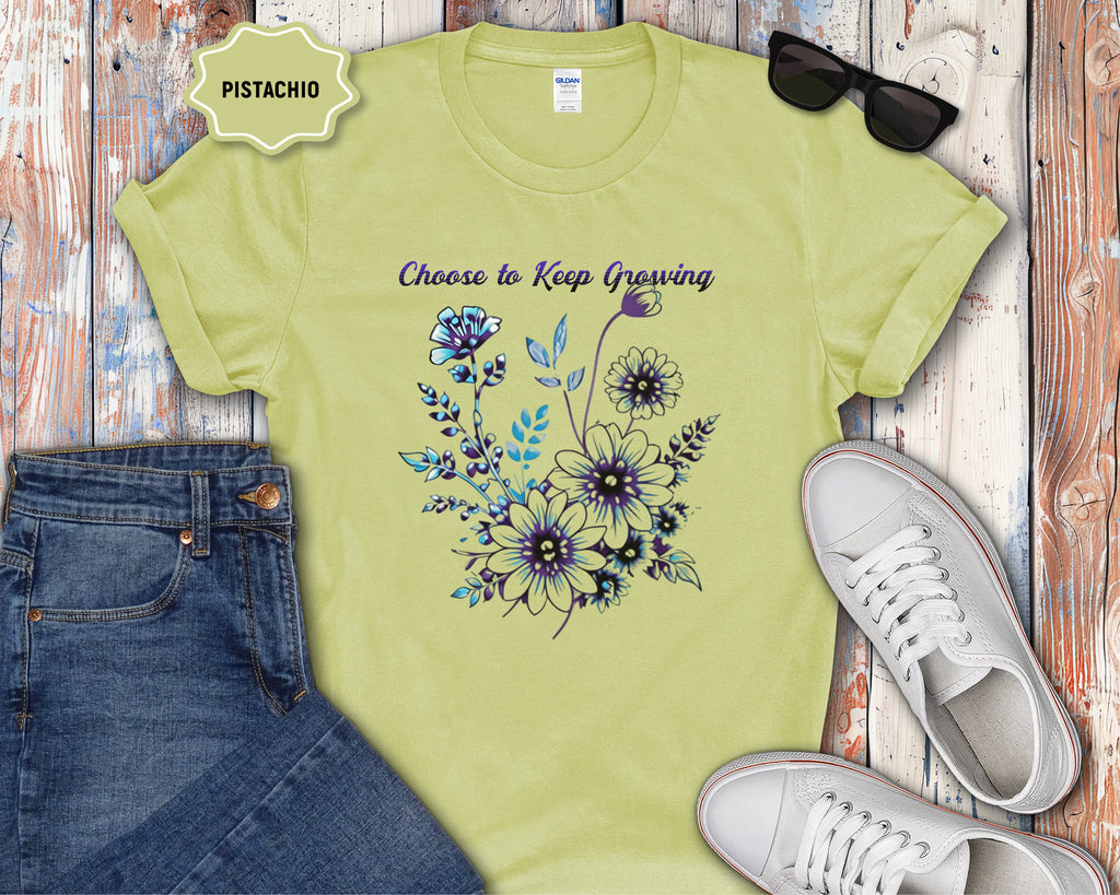 Choose to Keep Growing Floral Tee