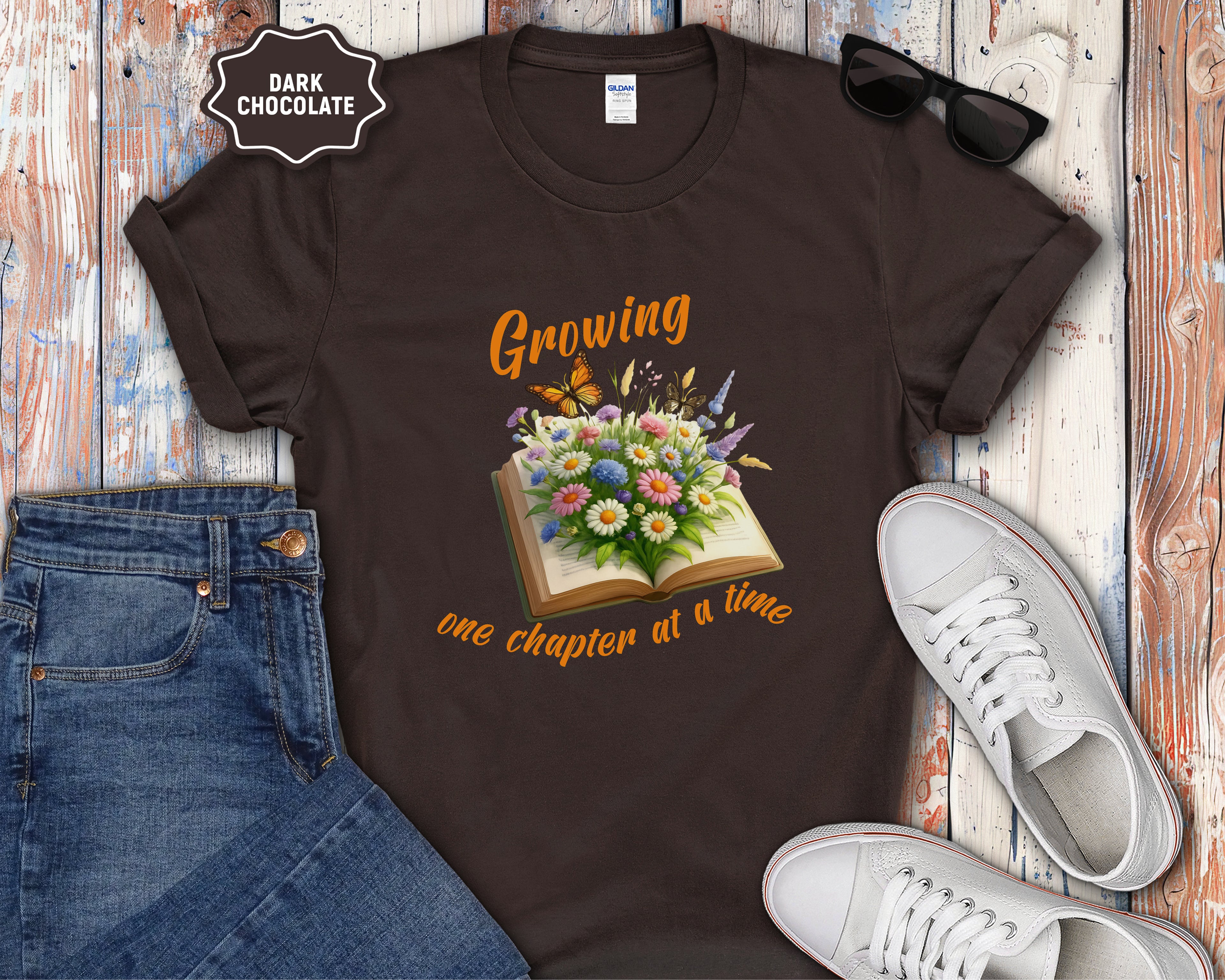 Growing One Chapter at a Time Book Shirt