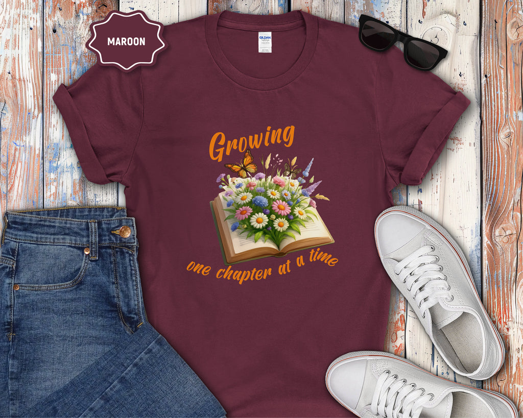 Growing One Chapter at a Time Book Shirt