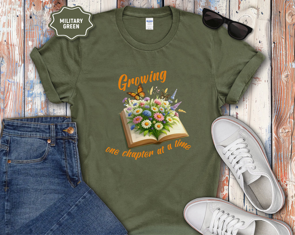 Growing One Chapter at a Time Book Shirt