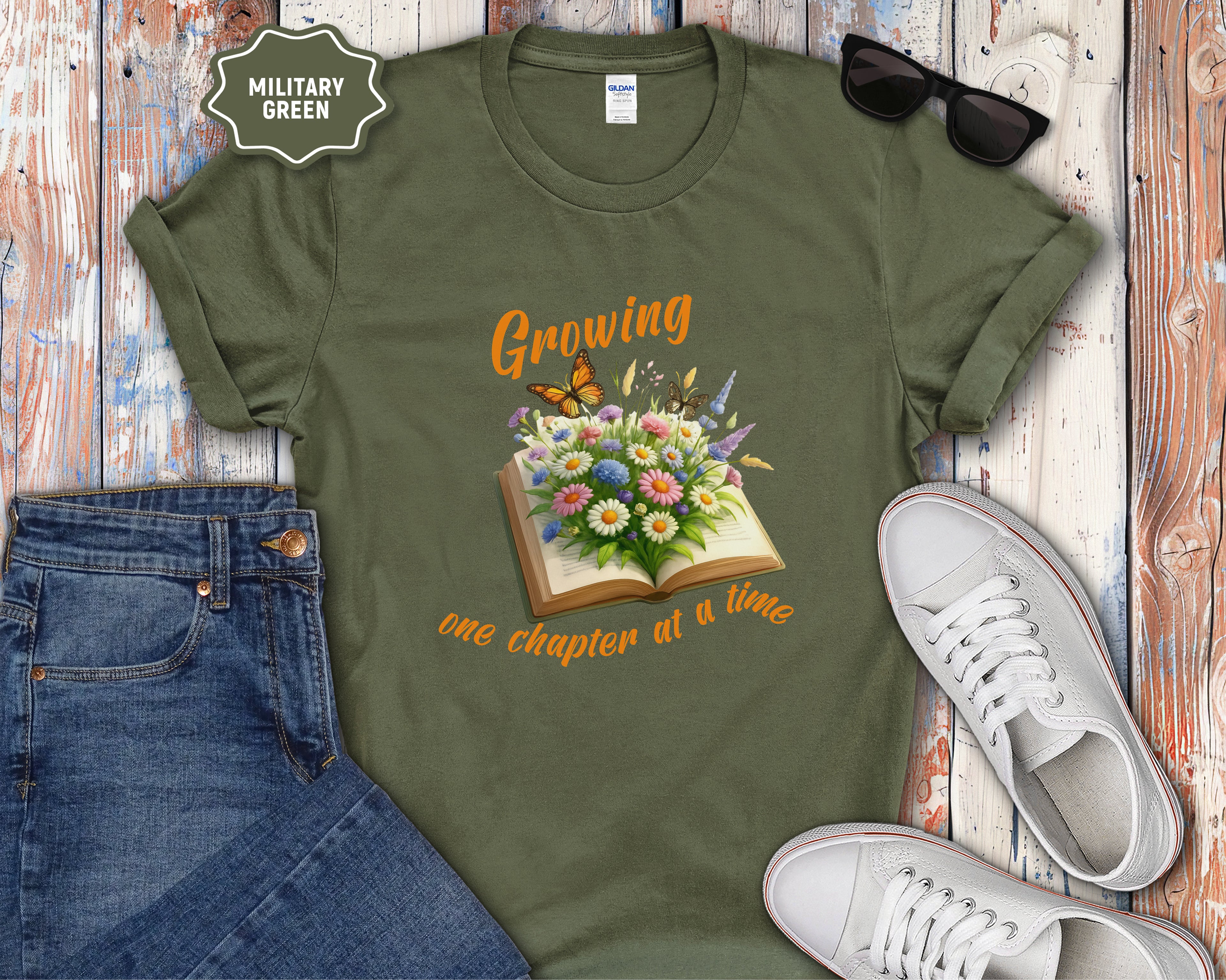 Growing One Chapter at a Time Book Shirt