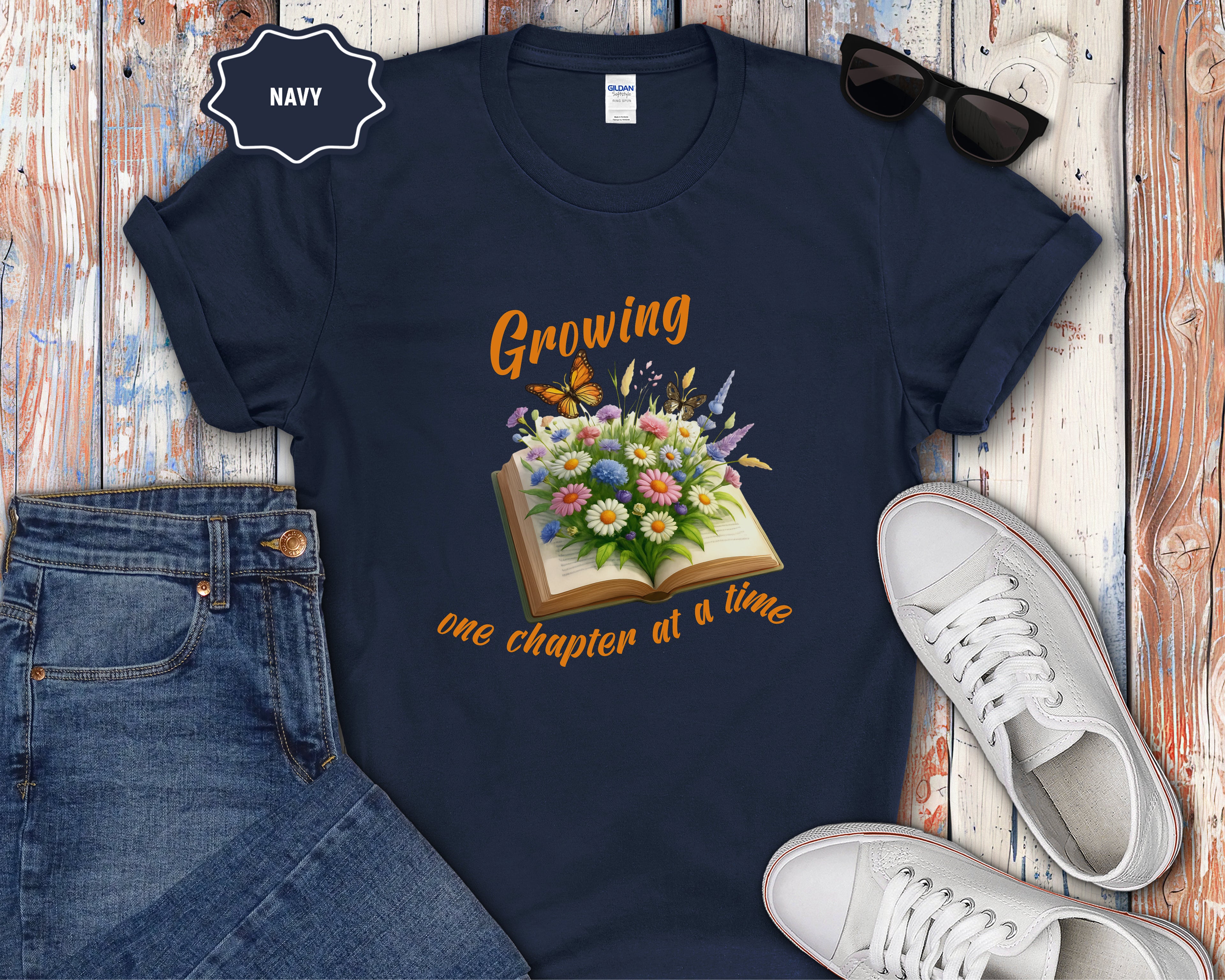Growing One Chapter at a Time Book Shirt