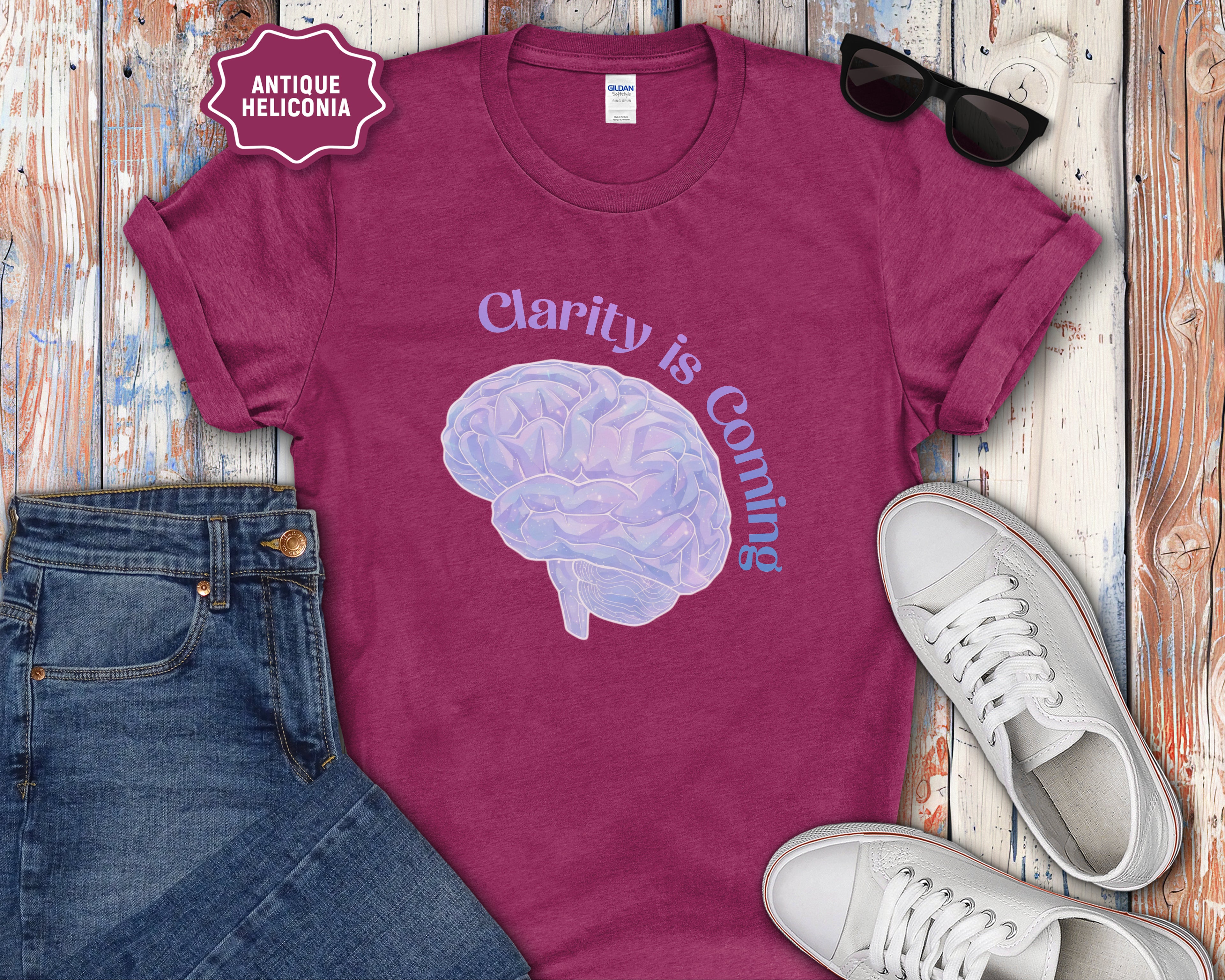 Clarity Is Coming brain graphic T-Shirt
