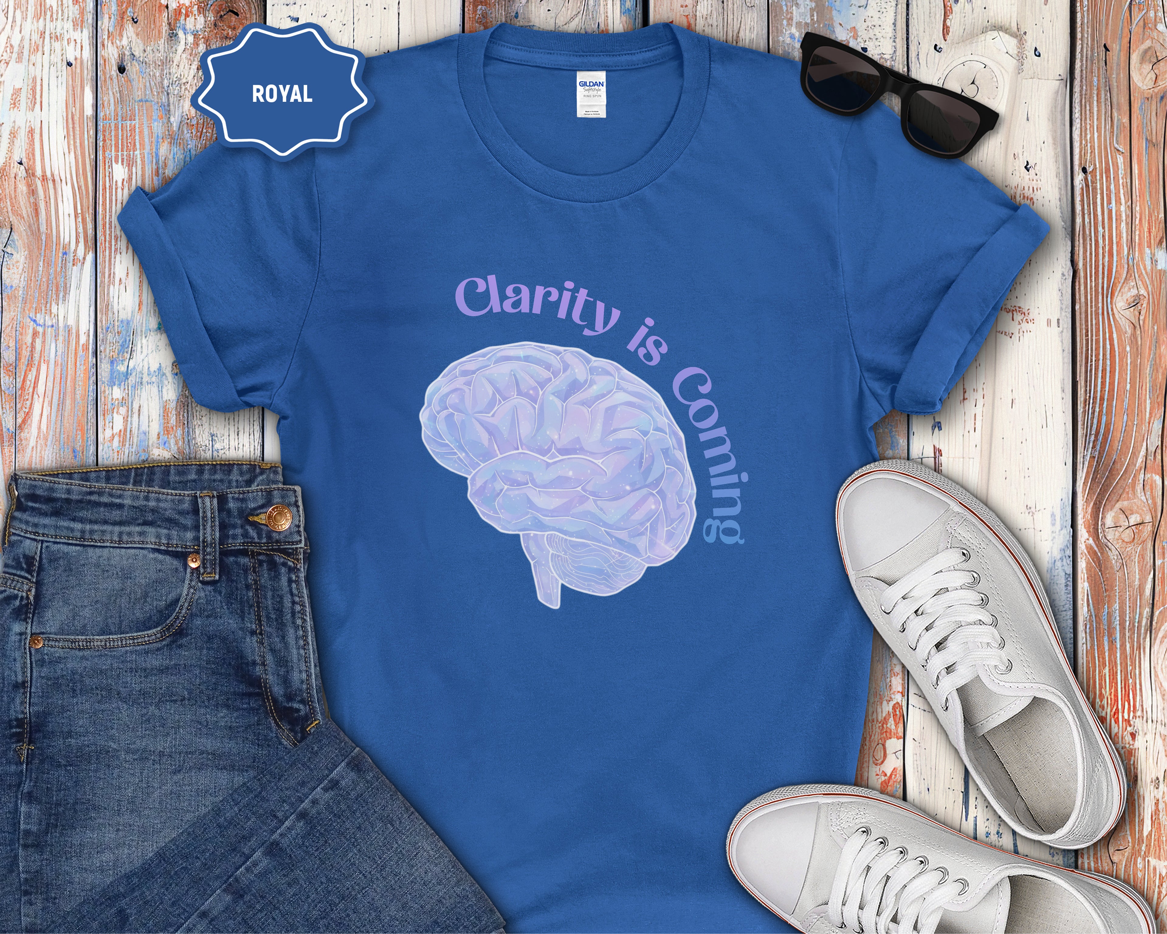 Clarity Is Coming brain graphic T-Shirt