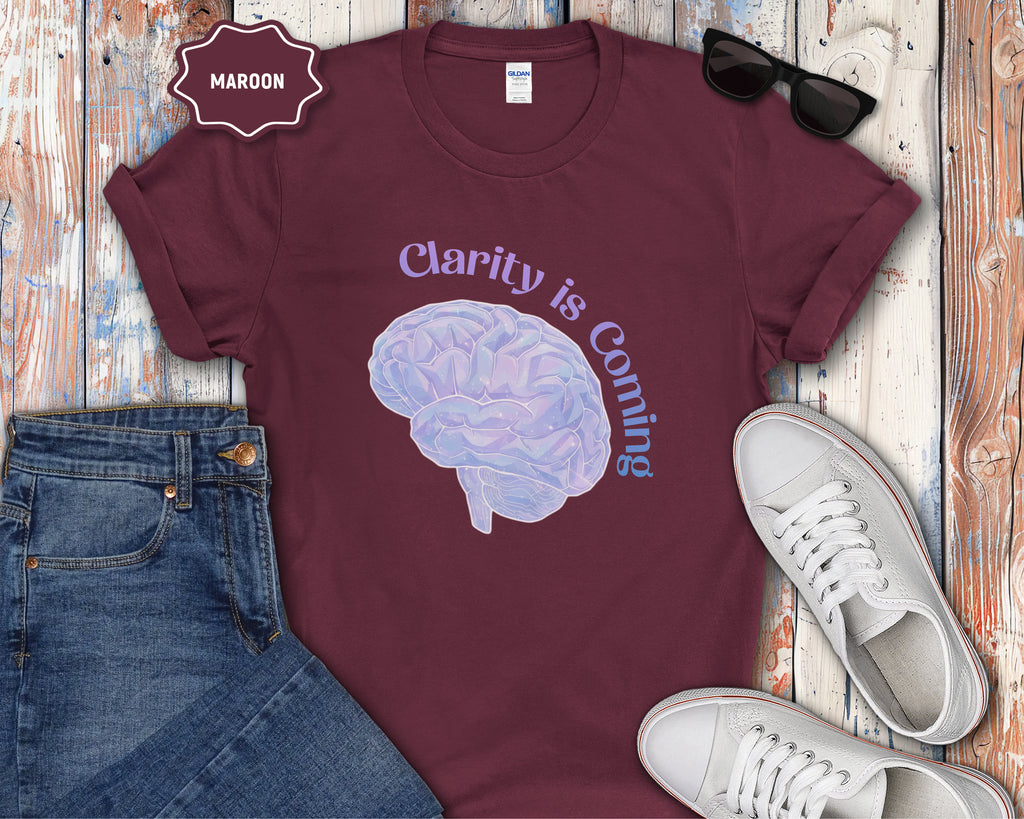 Clarity Is Coming brain graphic T-Shirt