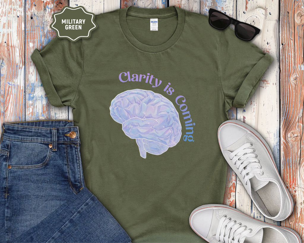 Clarity Is Coming brain graphic T-Shirt