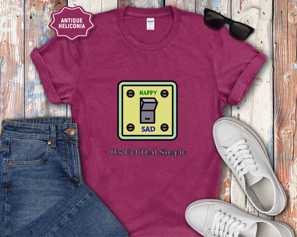 It's Not That Simple Happy Sad Light Switch T-Shirt