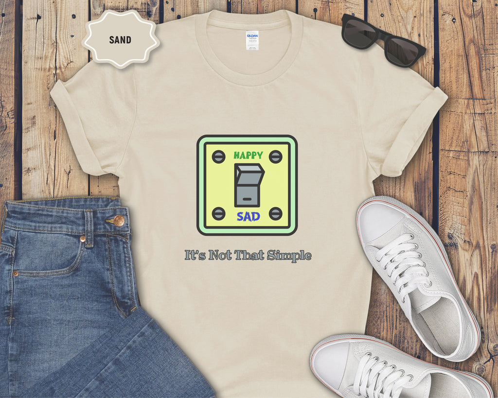 It's Not That Simple Happy Sad Light Switch T-Shirt