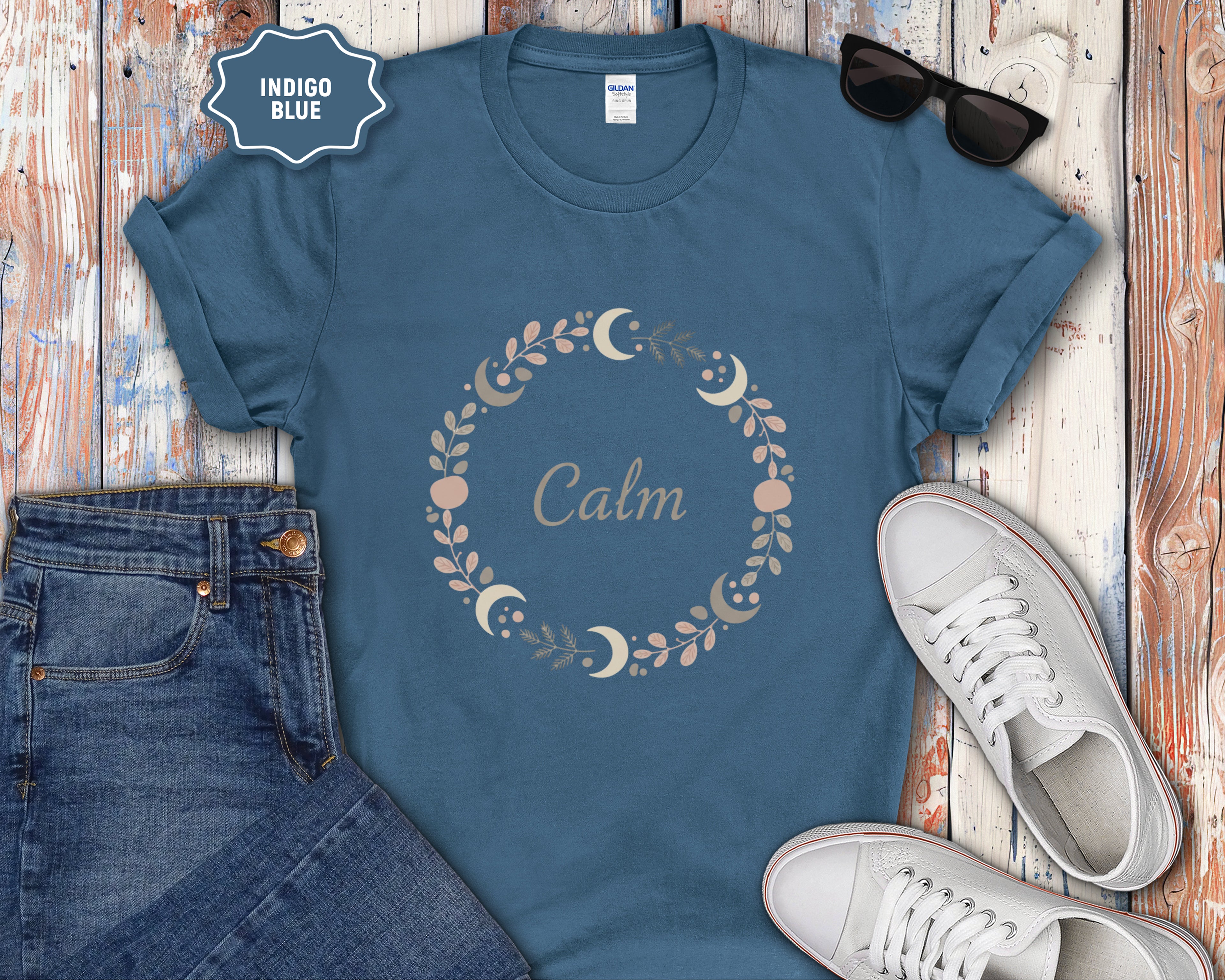 Celsius Moon Phase Wreath T-Shirt
