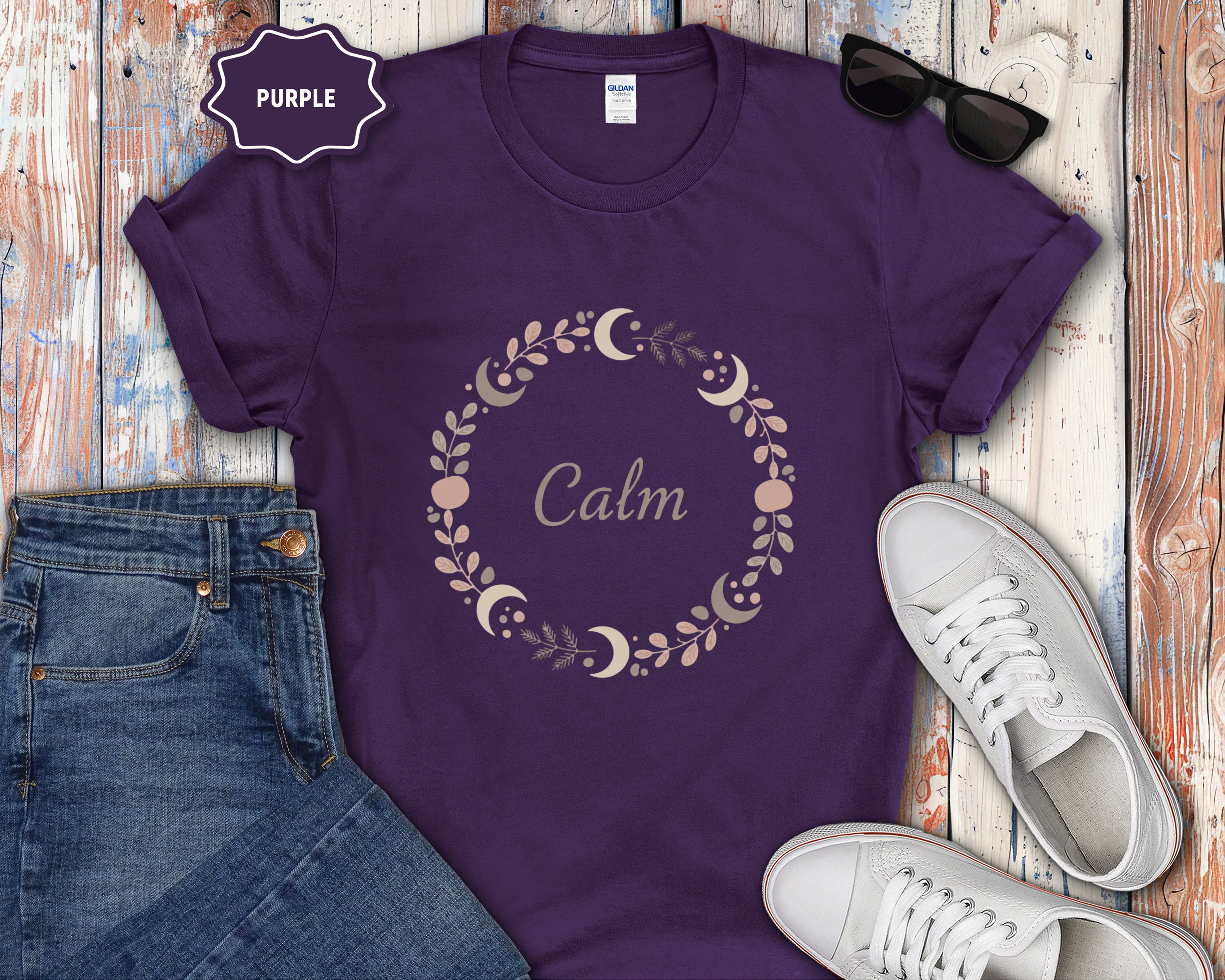 Celsius Moon Phase Wreath T-Shirt