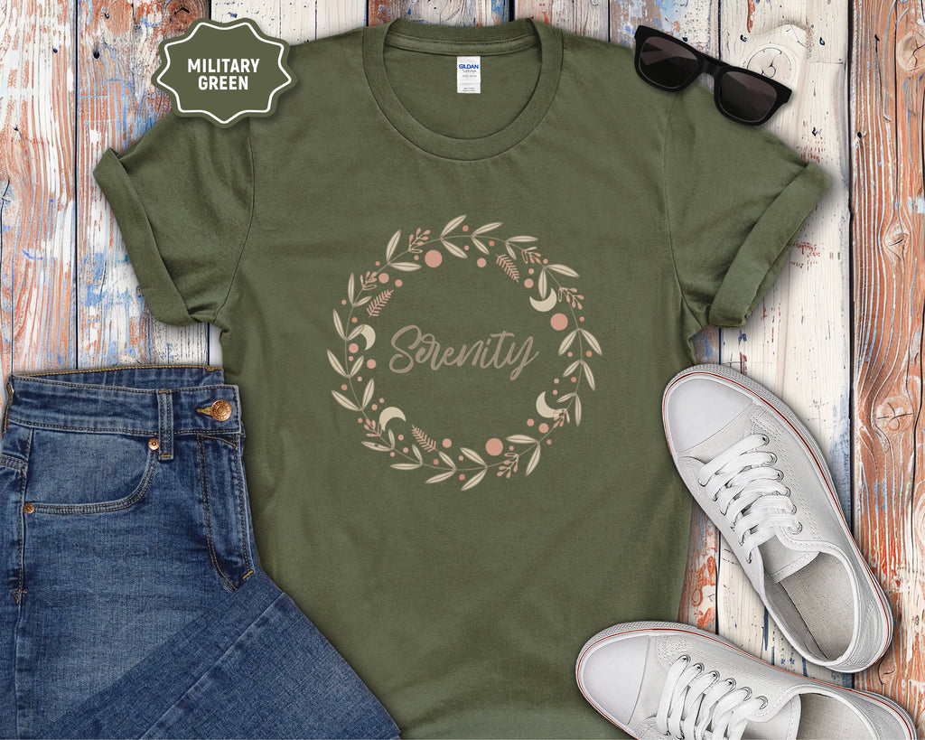 Serenity Celsius Moon Phase Wreath T-Shirt