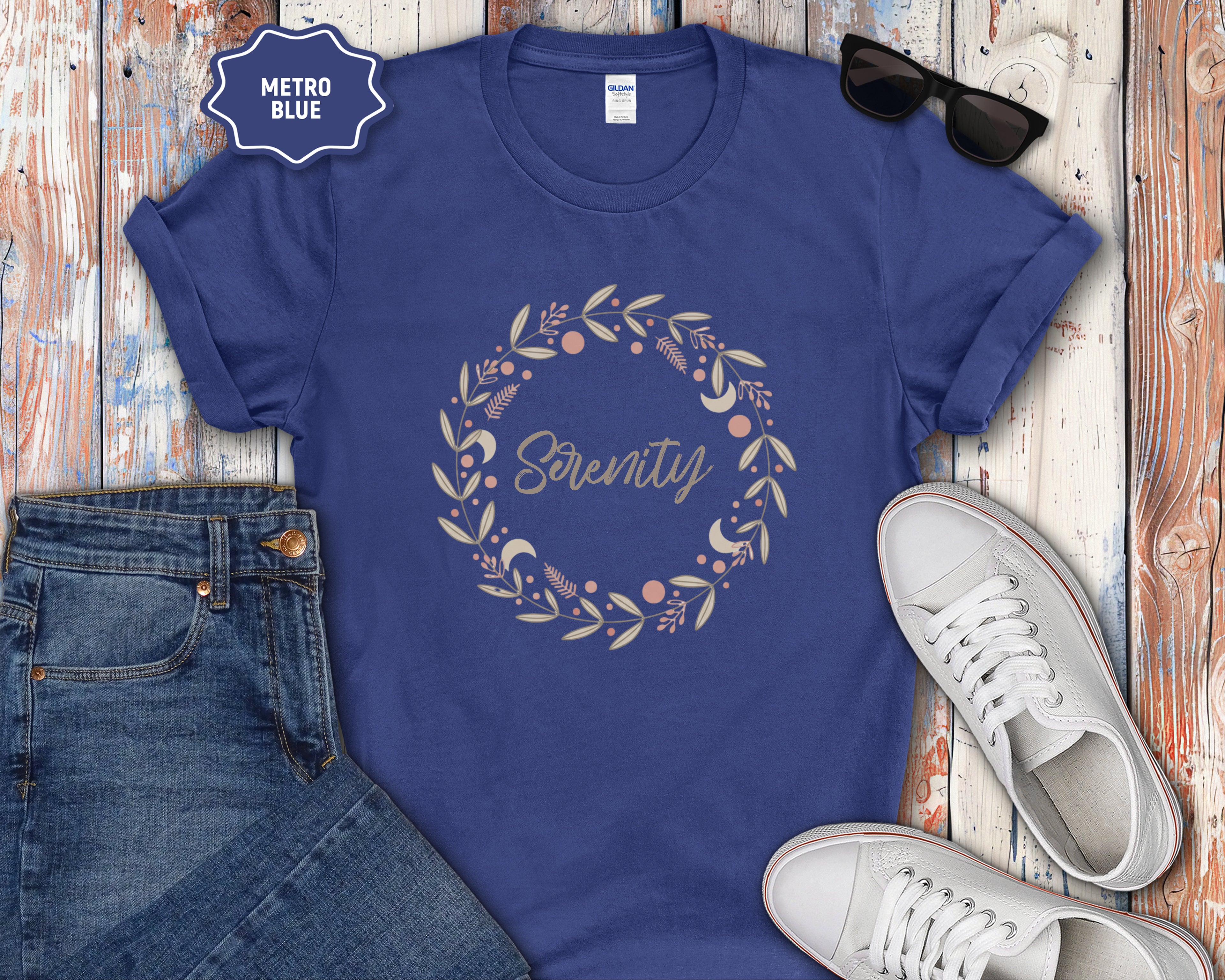 Serenity Celsius Moon Phase Wreath T-Shirt