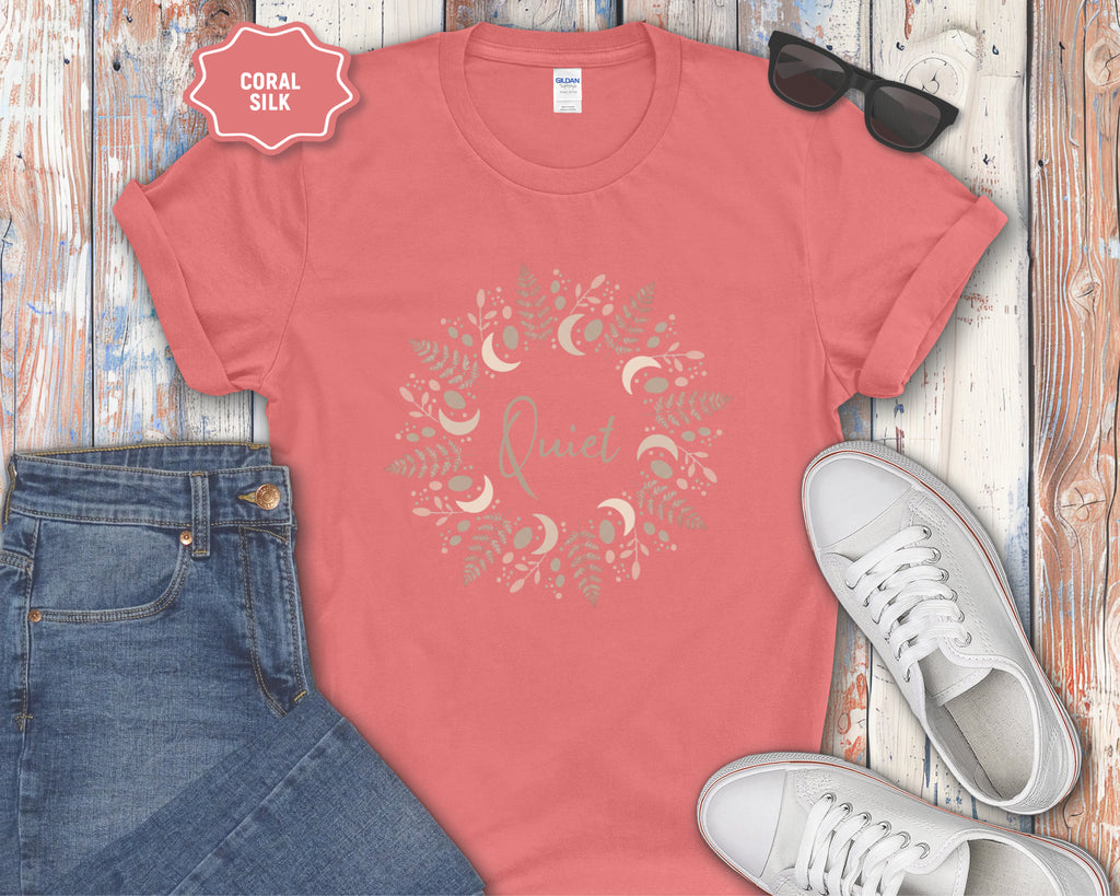 Quiet Celsius Moon Phase Wreath T-Shirt