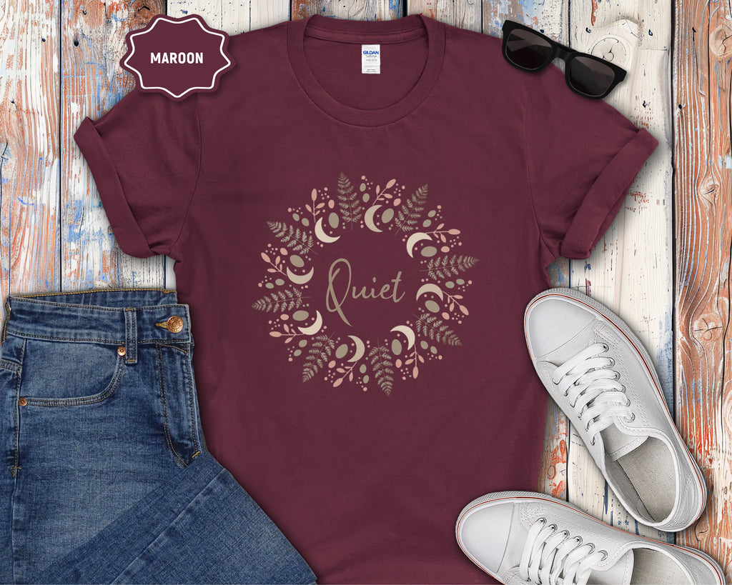 Quiet Celsius Moon Phase Wreath T-Shirt
