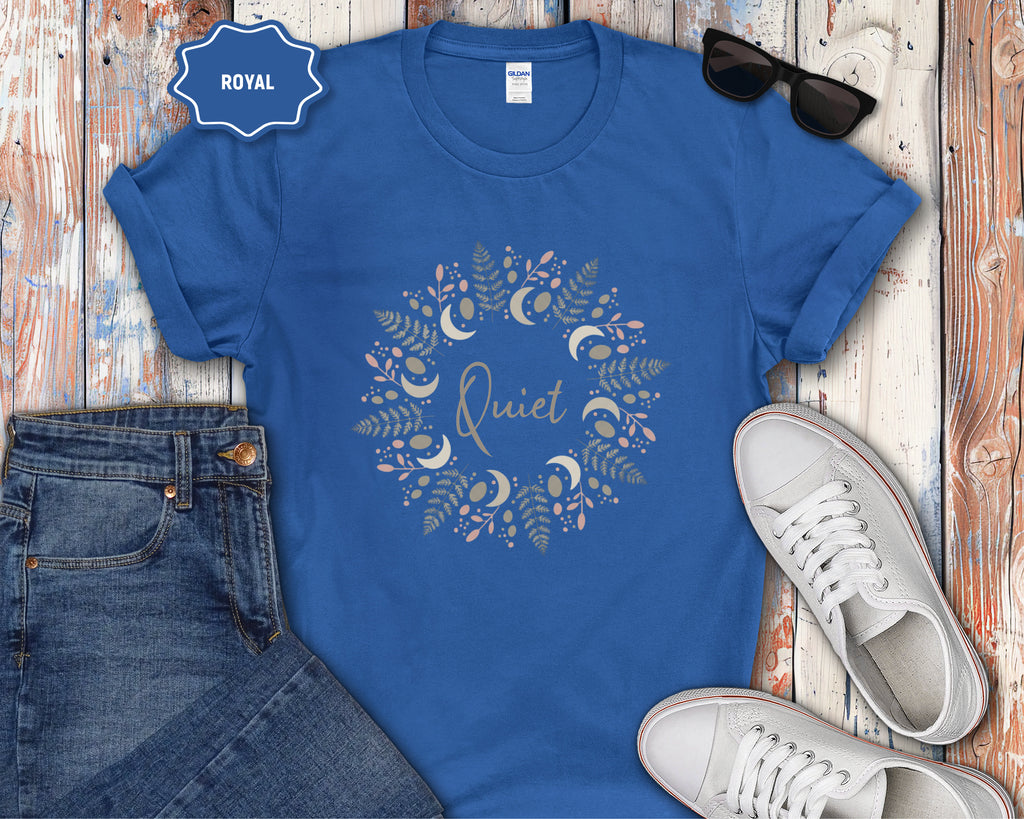 Quiet Celsius Moon Phase Wreath T-Shirt