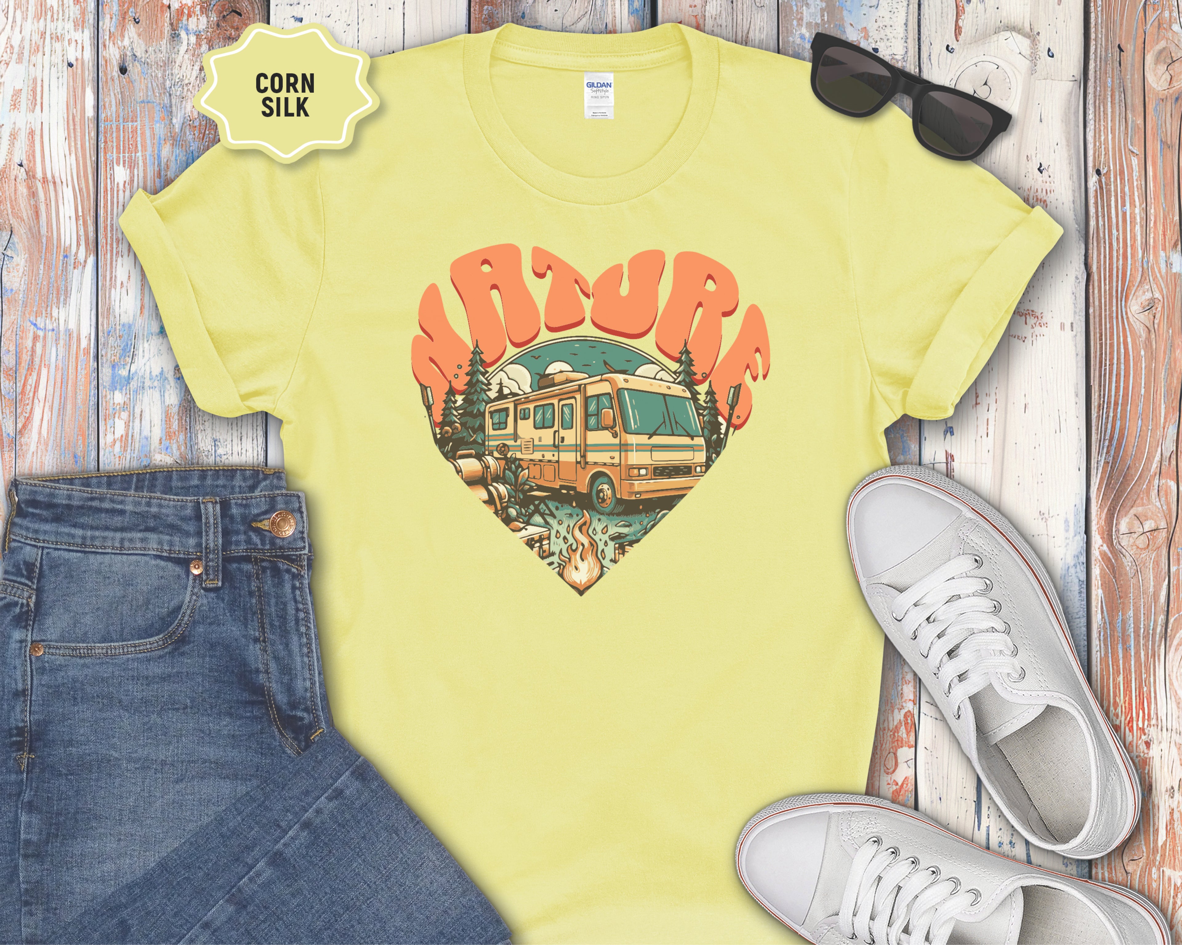 Nature RV Heart Graphic Tee