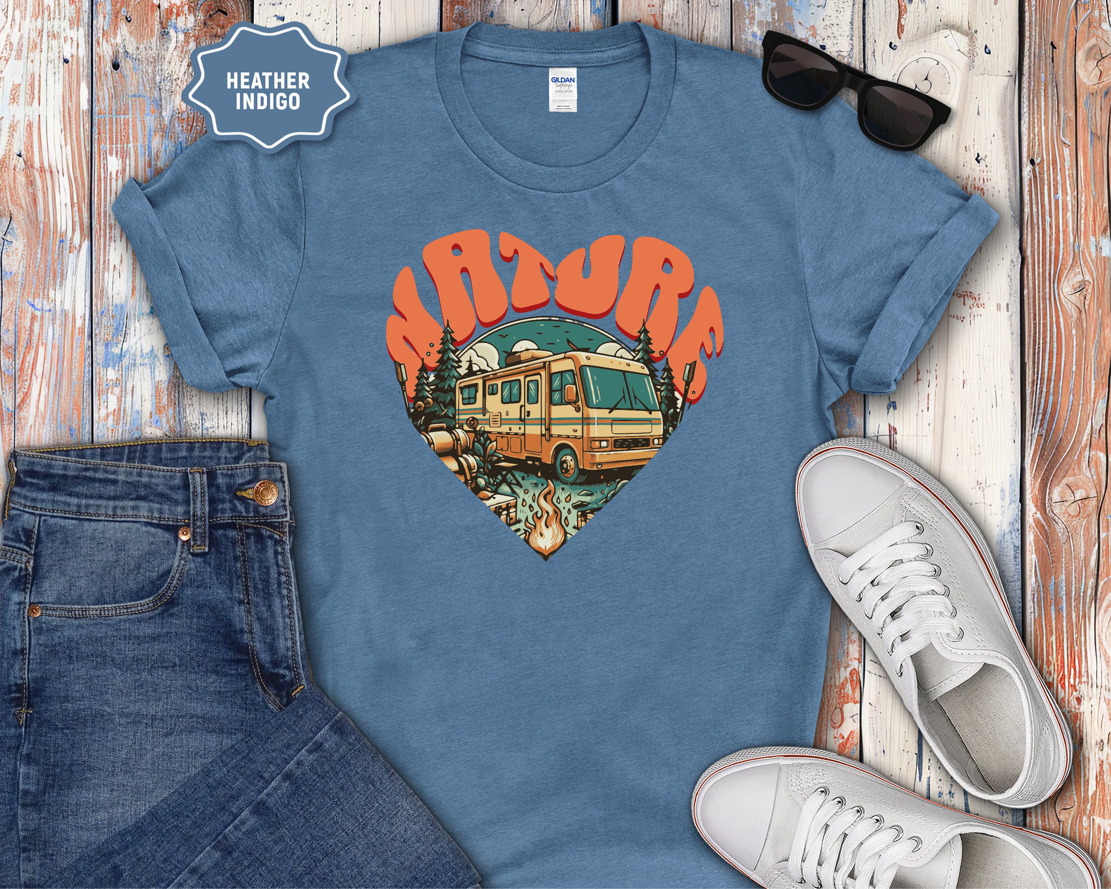 Nature RV Heart Graphic Tee