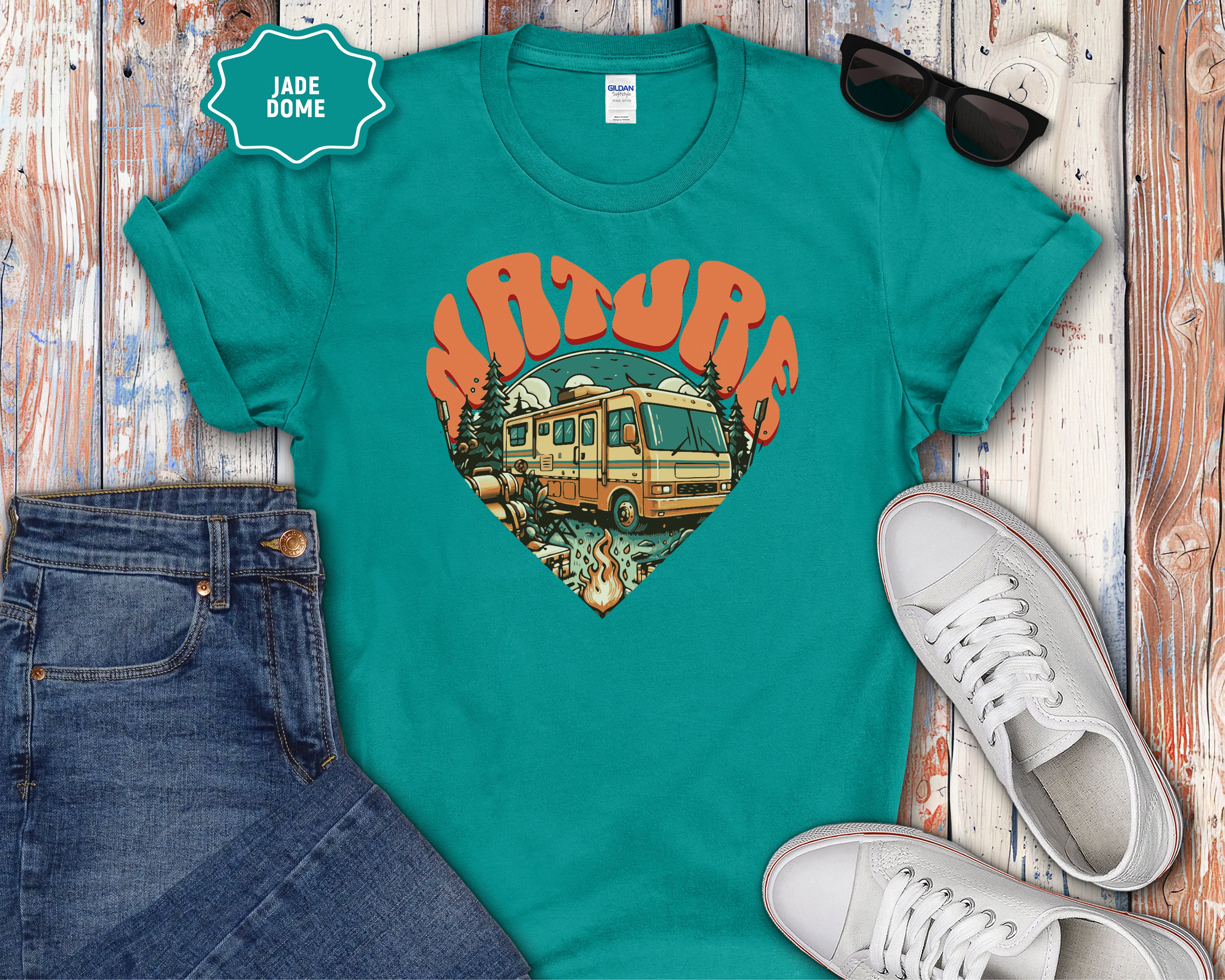 Nature RV Heart Graphic Tee