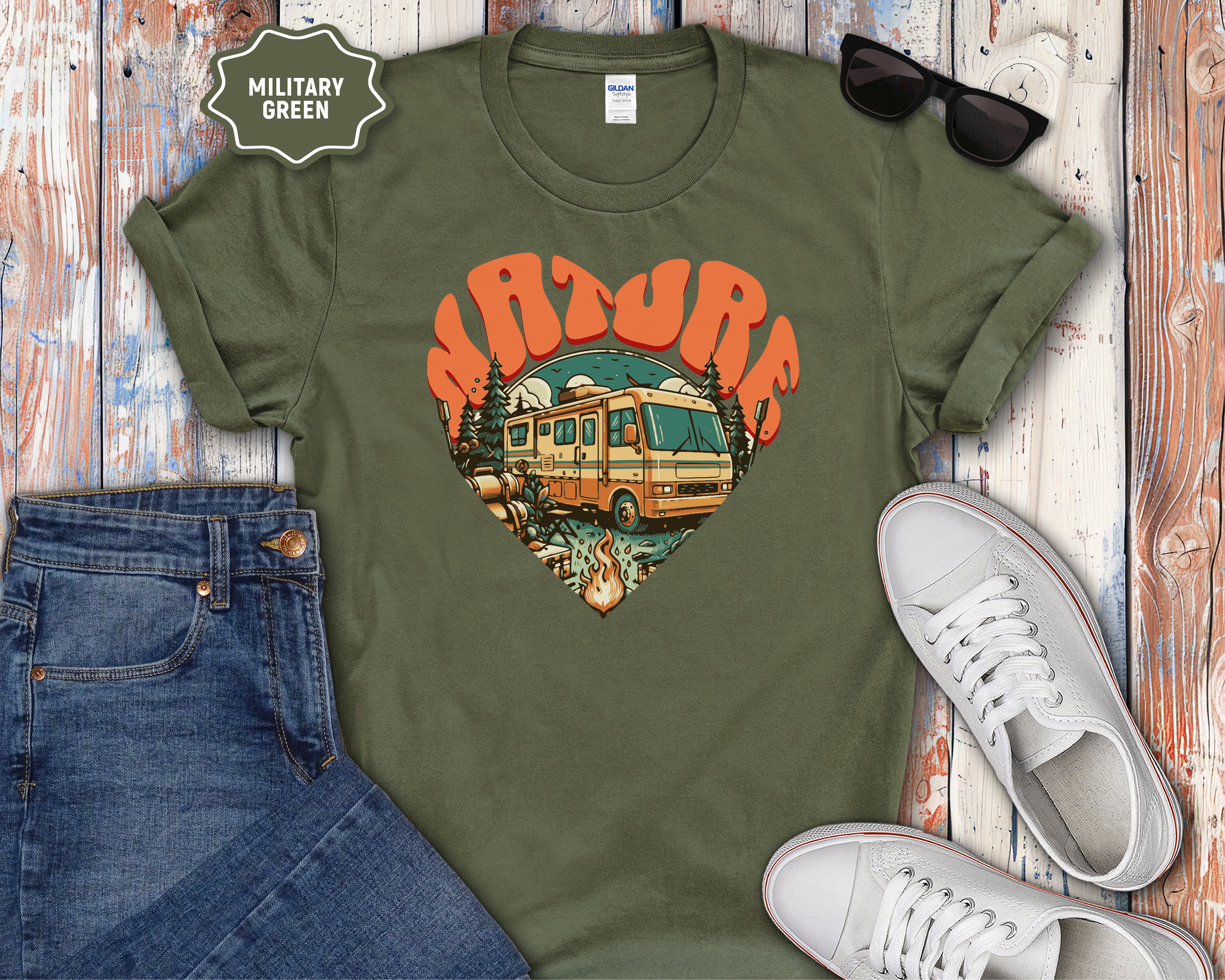 Nature RV Heart Graphic Tee