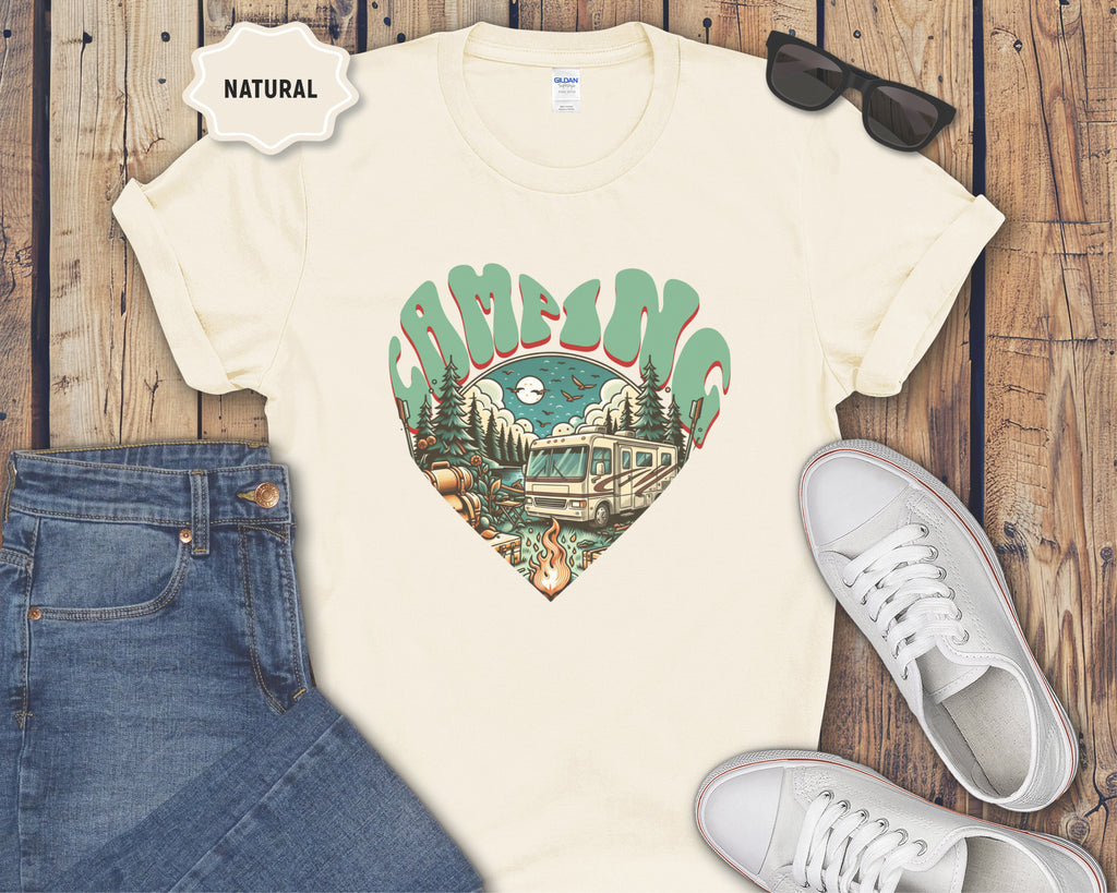 Camping Heart Graphic T-Shirt