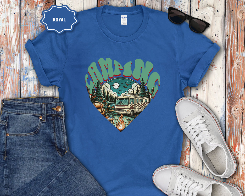 Camping Heart Graphic T-Shirt