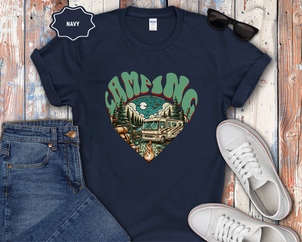 Camping Heart Graphic T-Shirt