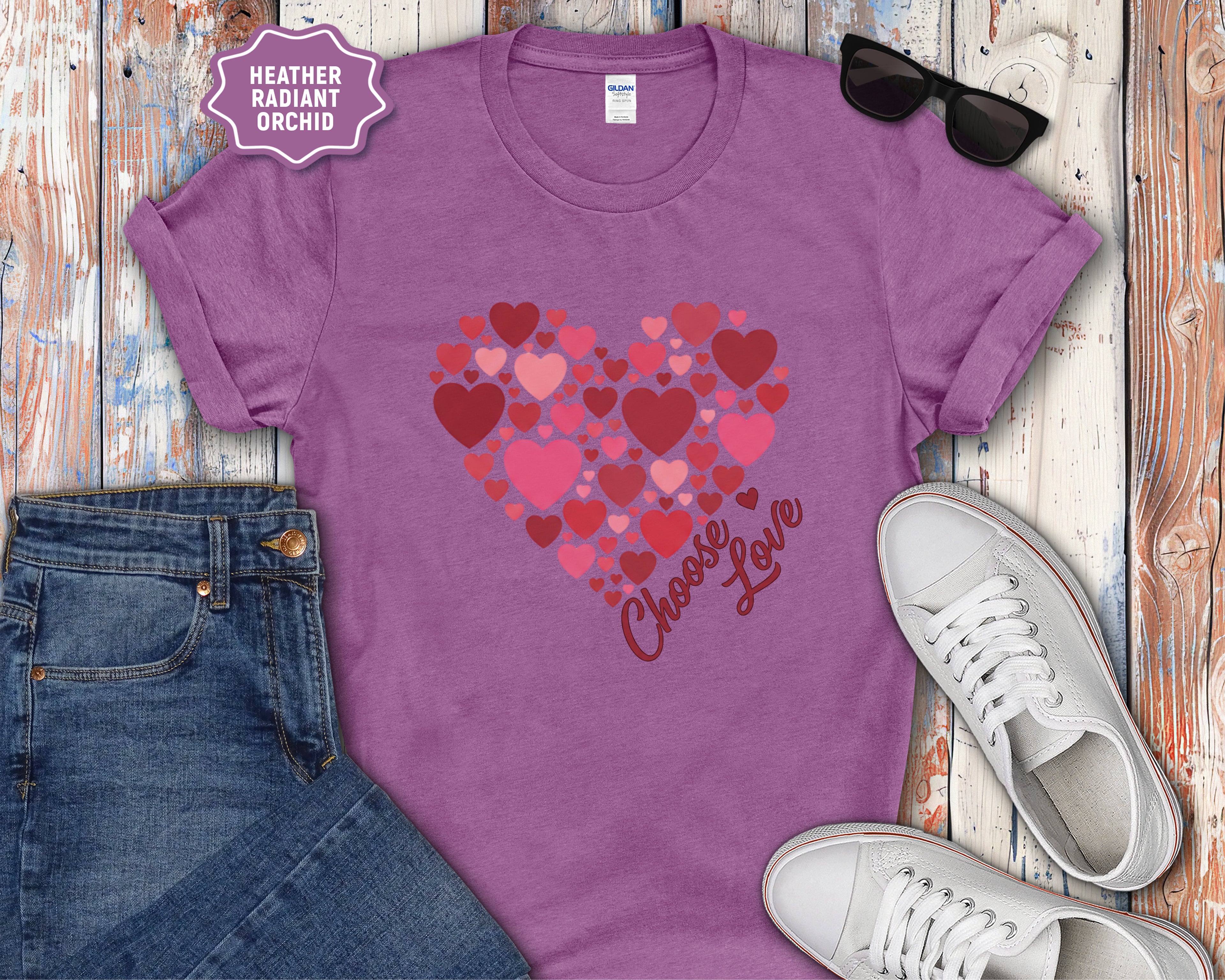 Choose Love Heart Cluster T-Shirt