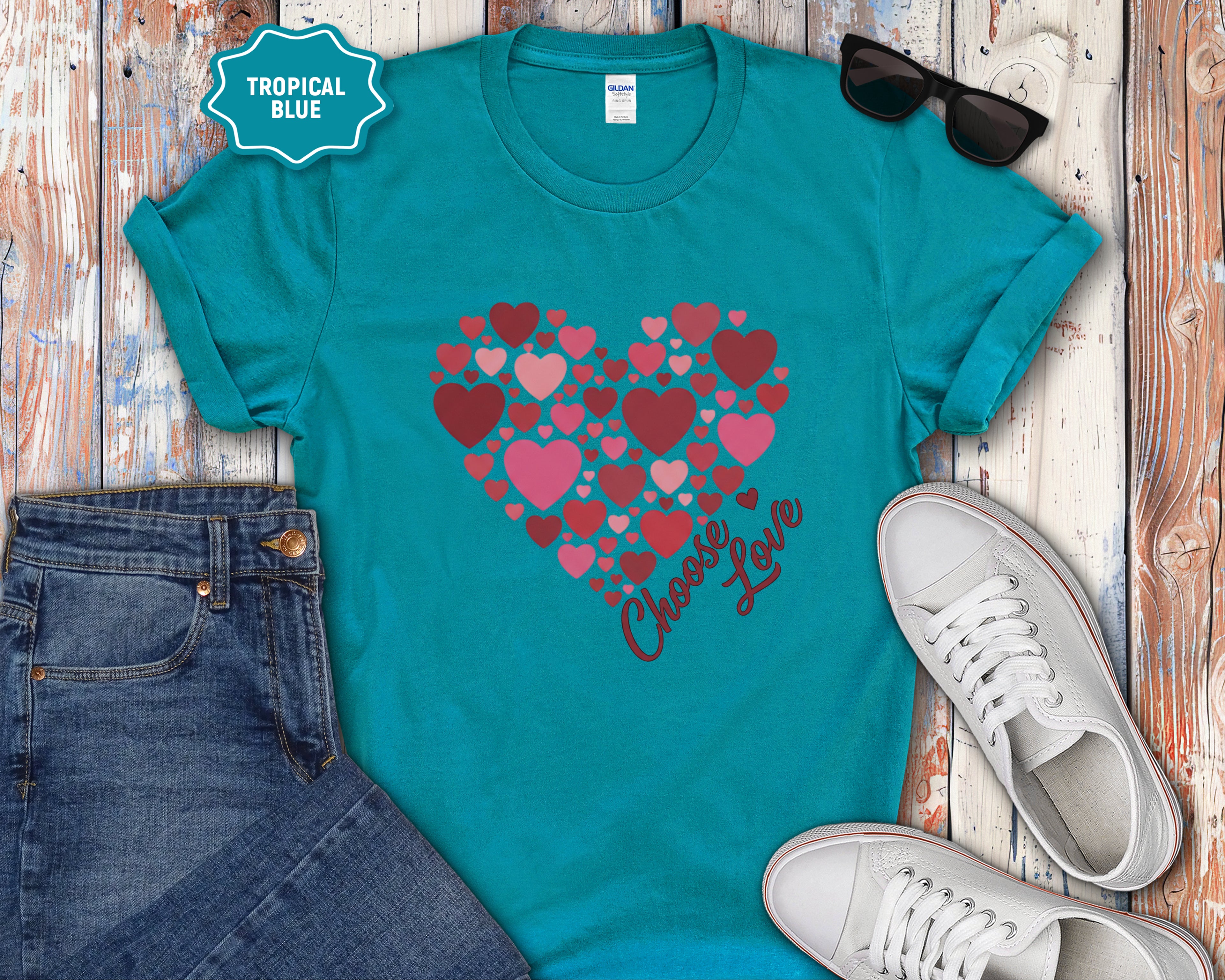 Choose Love Heart Cluster T-Shirt