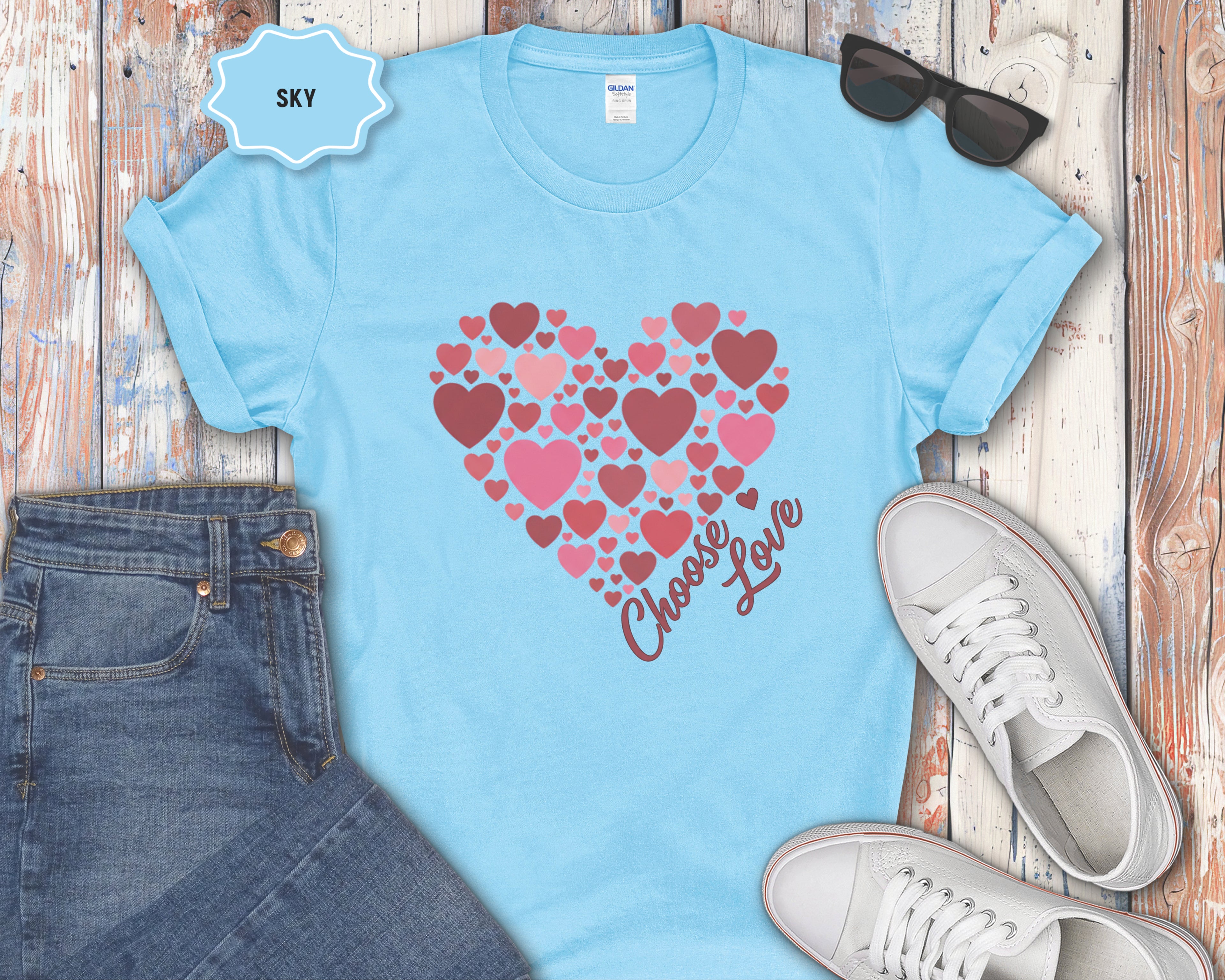 Choose Love Heart Cluster T-Shirt