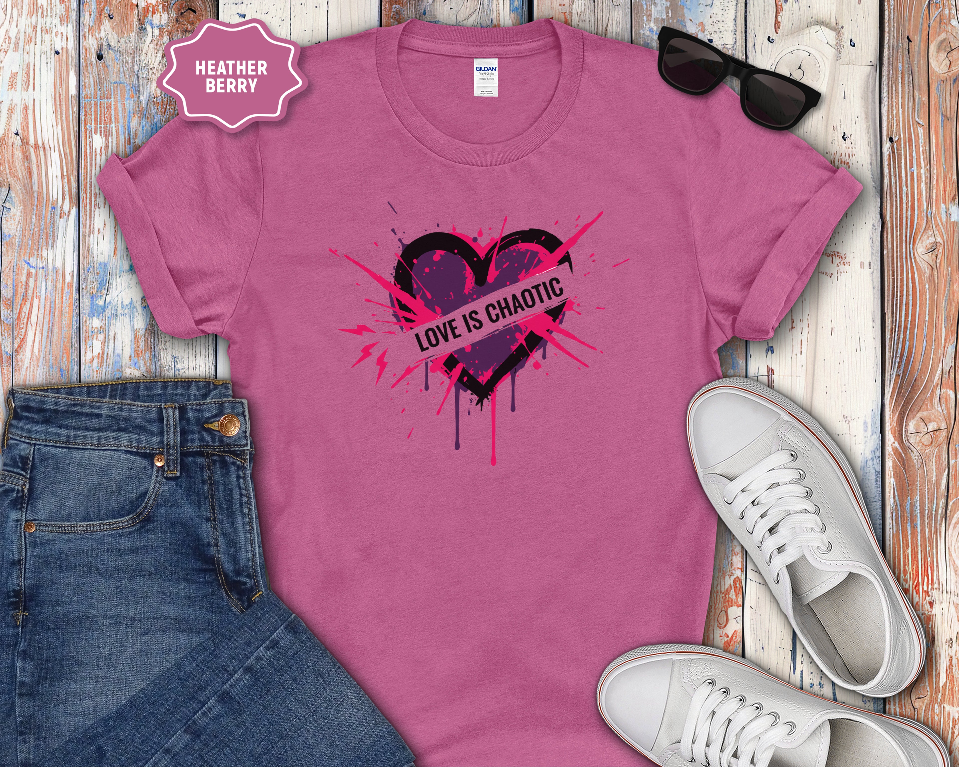 Love Is Chaotic Heart T-Shirt