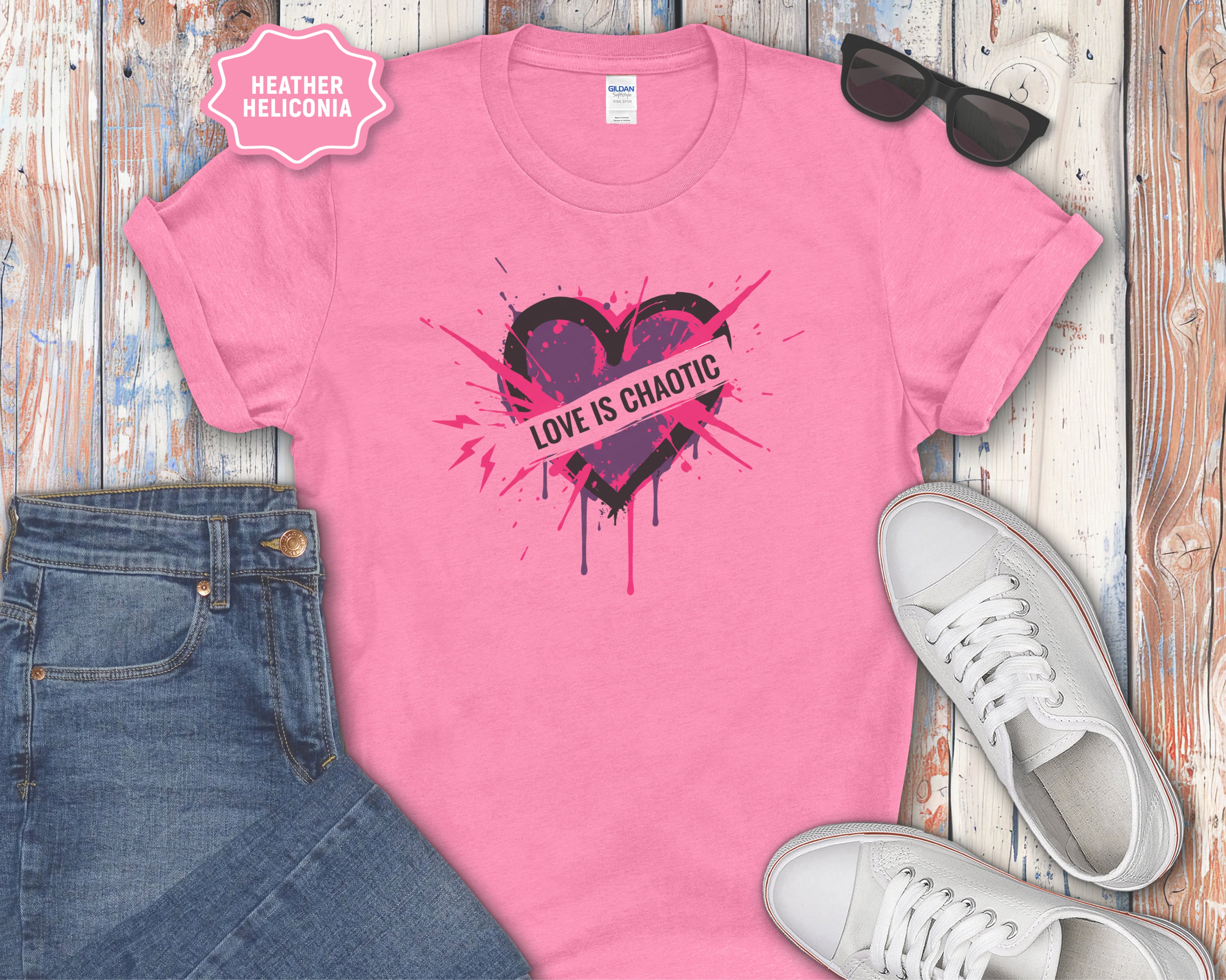 Love Is Chaotic Heart T-Shirt