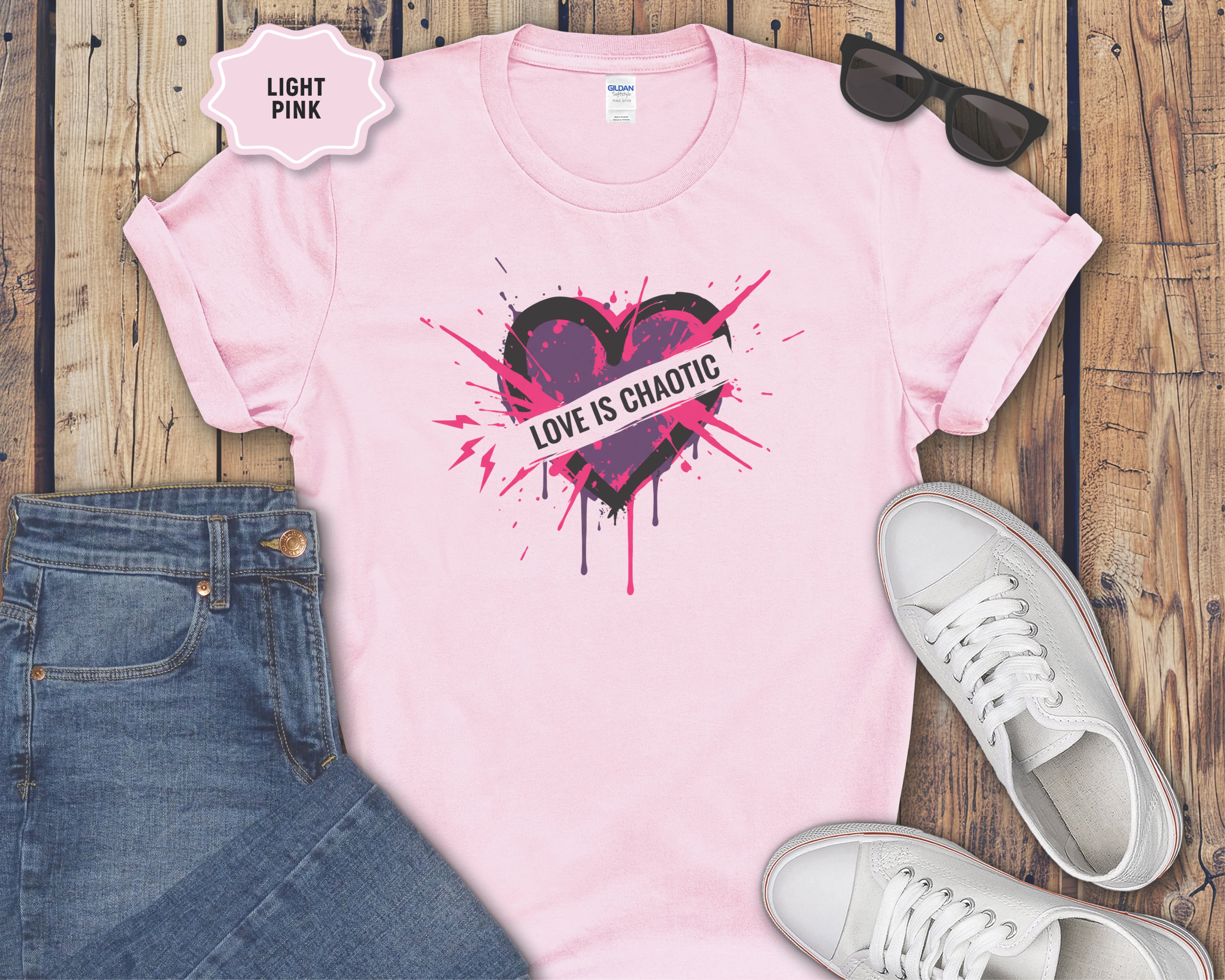 Love Is Chaotic Heart T-Shirt