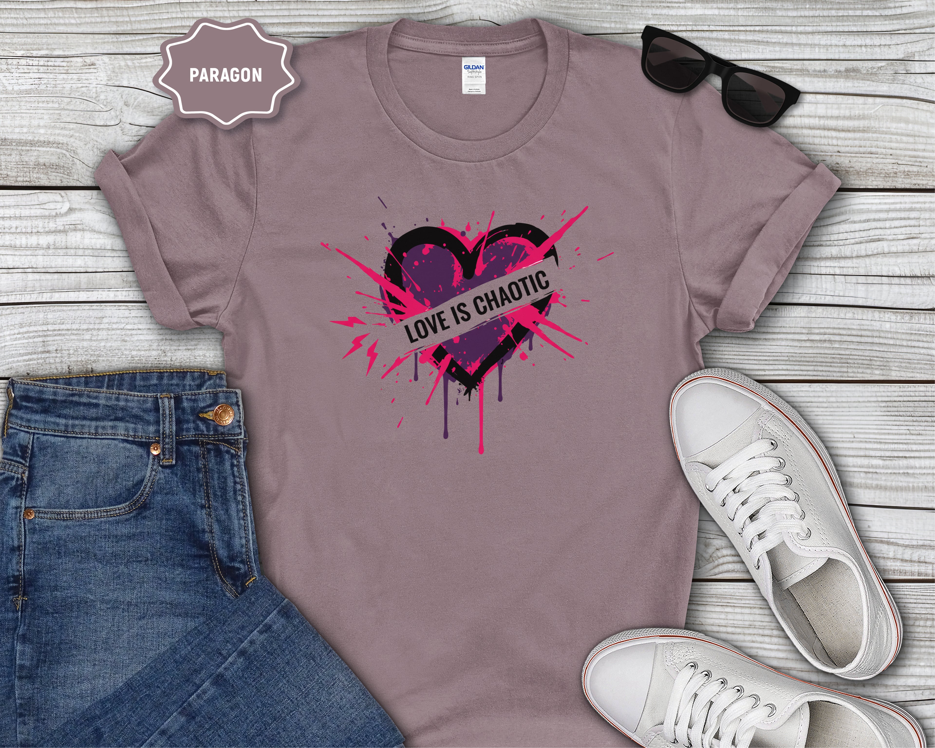 Love Is Chaotic Heart T-Shirt