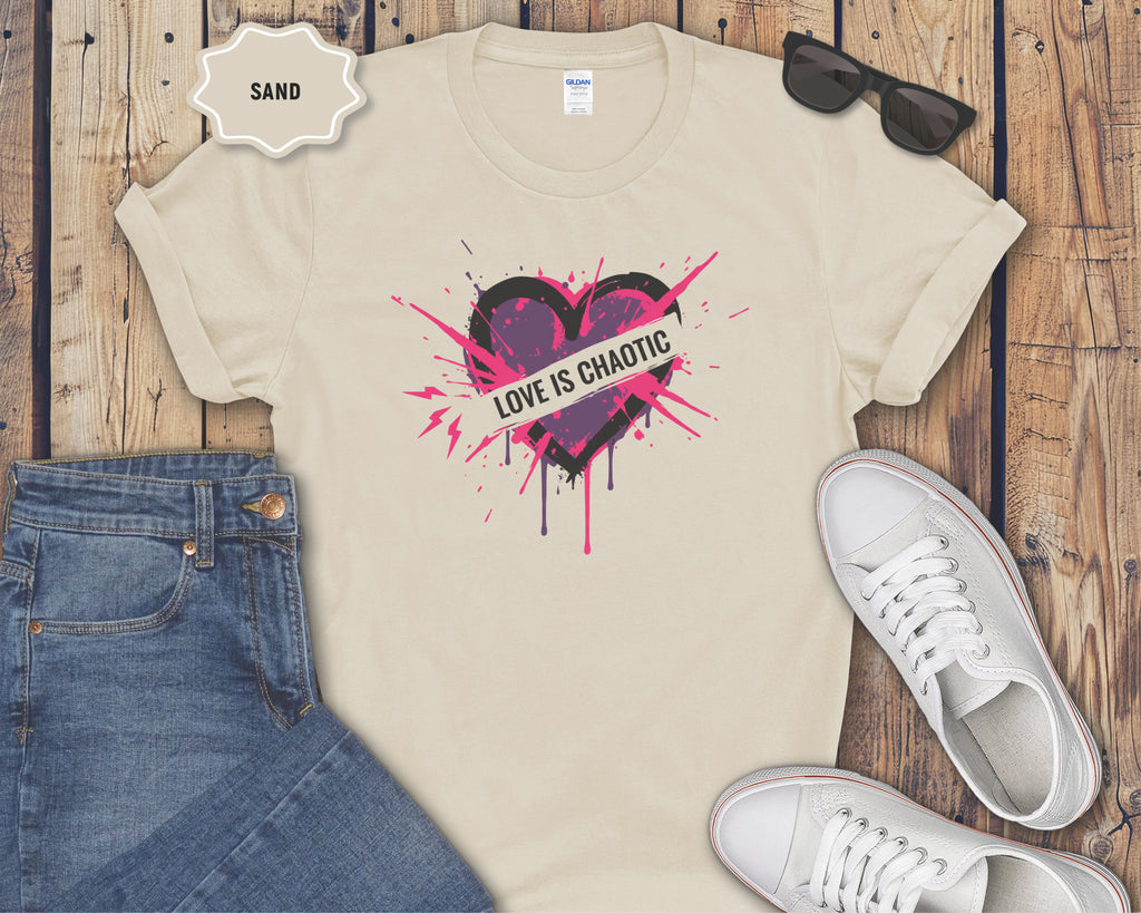 Love Is Chaotic Heart T-Shirt