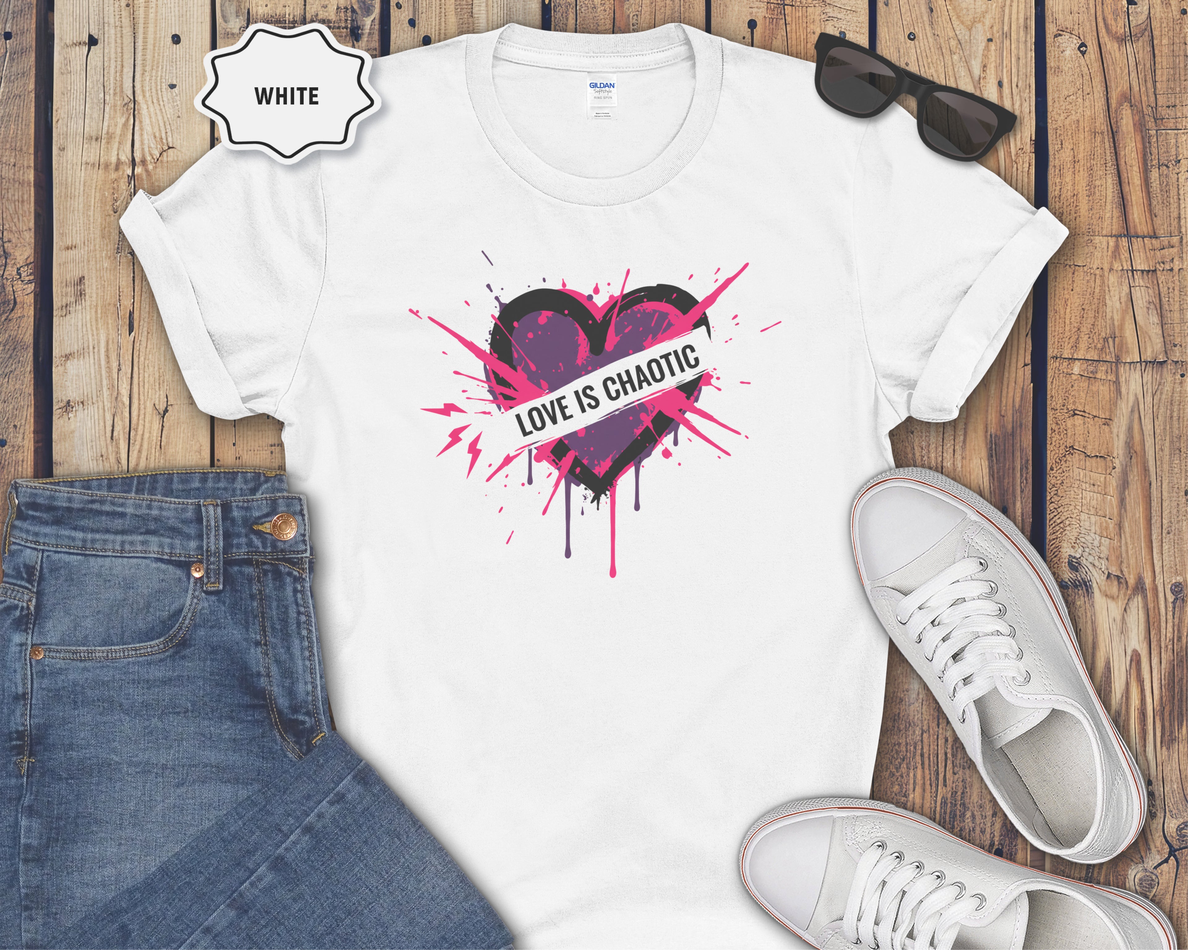 Love Is Chaotic Heart T-Shirt