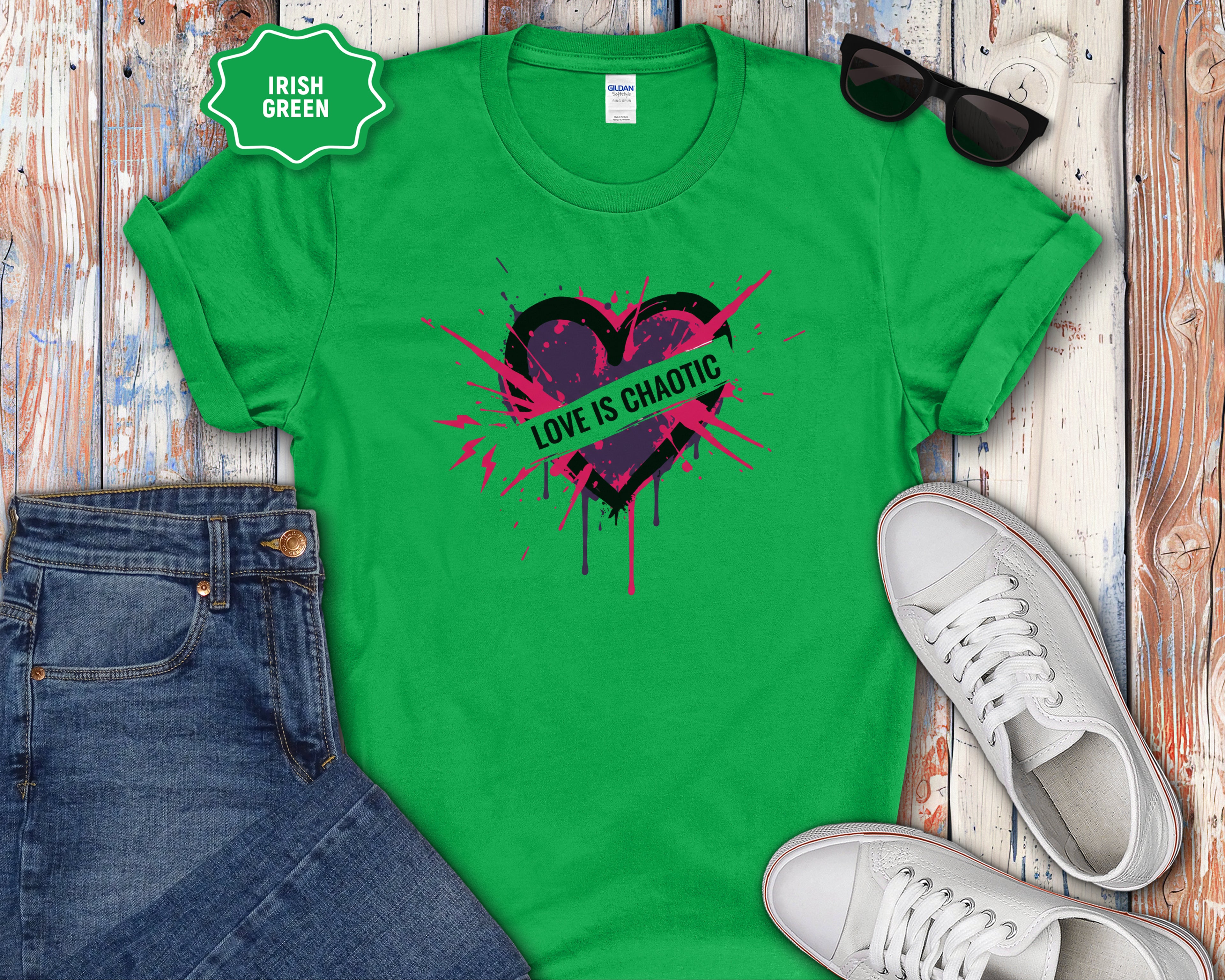 Love Is Chaotic Heart T-Shirt