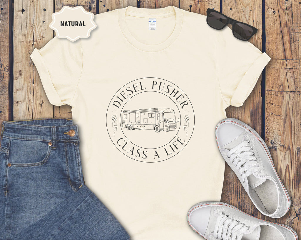 Diesel Pusher Class A Dual Axle RV T-Shirt