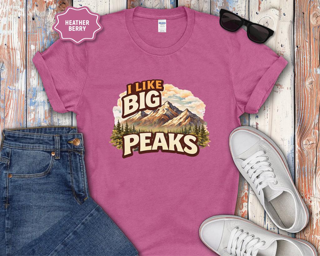 I Like Big Peaks Mountain Vintage Graphic T-Shirt