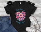 Keep Blooming Beautiful Floral Heart T-Shirt