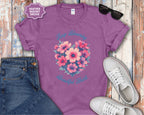 Keep Blooming Beautiful Floral Heart T-Shirt