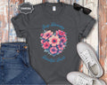 Keep Blooming Beautiful Floral Heart T-Shirt