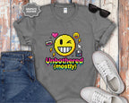 Unbothered (mostly) Smiley Pixel Art T-Shirt