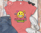 Unbothered (mostly) Smiley Pixel Art T-Shirt