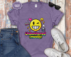 Unbothered (mostly) Smiley Pixel Art T-Shirt