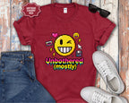 Unbothered (mostly) Smiley Pixel Art T-Shirt
