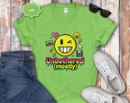 Unbothered (mostly) Smiley Pixel Art T-Shirt