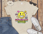 Unbothered (mostly) Smiley Pixel Art T-Shirt