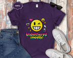 Unbothered (mostly) Smiley Pixel Art T-Shirt