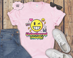 Unbothered (mostly) Smiley Pixel Art T-Shirt